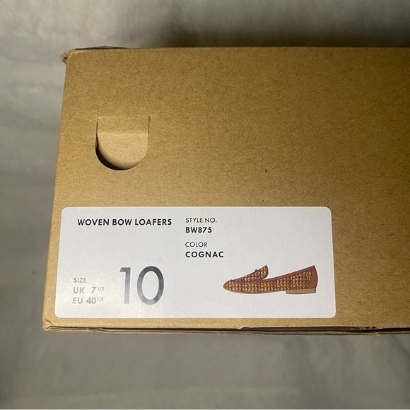 New in a Box J.Crew Woven Bow Loafers In Cognac- Size 10 - Picture 4 of 7
